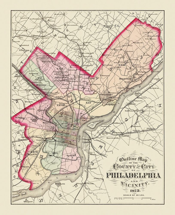 Picture of PHILADELPHIA PENNSYLVANIA - WALLING 1872