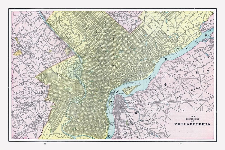 Picture of PHILADELPHIA  PENNSYLVANIA - CRAM 1892