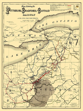 Picture of PITTSBURG, BRADFORD AND BUFFALO RAILWAY 1882