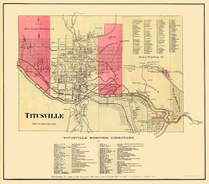 Picture of TITUSVILLE PENNSYLVANIA LANDOWNER - BEERS 1865