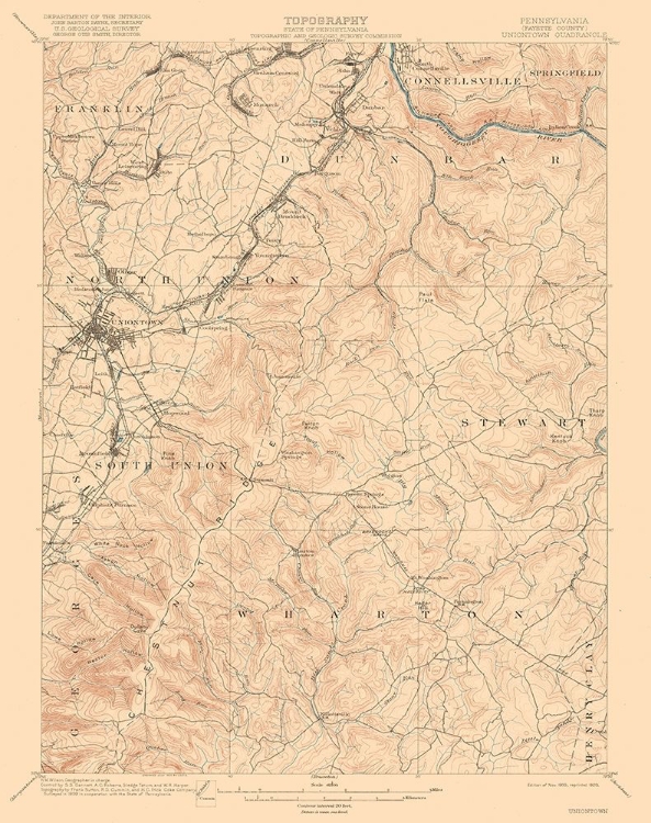 Picture of UNIONTOWN PENNSYLVANIA QUAD - USGS 1900