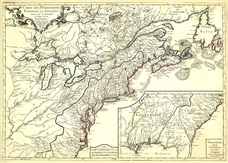 Picture of ENGLISH FRENCH POSSESSIONS CANADA LOUISIANA - 1756