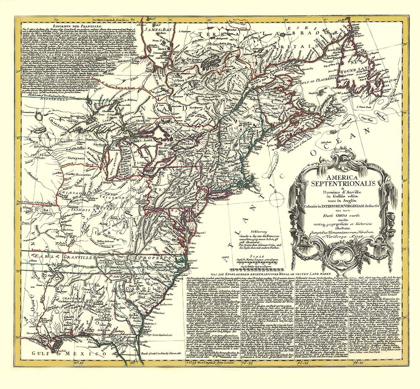 Picture of NORTH AMERICA WITH VIRGINIA COLONIES