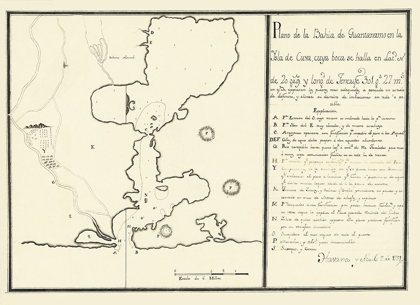 Picture of PLAN OF GUANTANAMO BAY ON THE ISLAND OF CUBA 1751