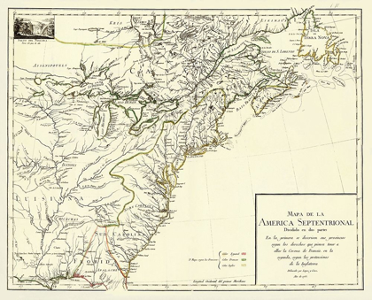 Picture of AMERICA SEPTENTRIONAL DIVIDED TWO PARTS - CRUZ