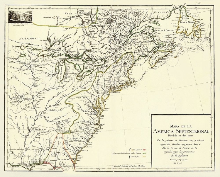 Picture of AMERICA SEPTENTRIONAL DIVIDED TWO PARTS - CRUZ