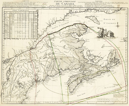 Picture of EASTERN CANADA - JEFFERYS 1755