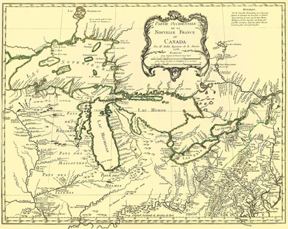 Picture of WESTERN PART OF NEW FRANCE OR CANADA 1755