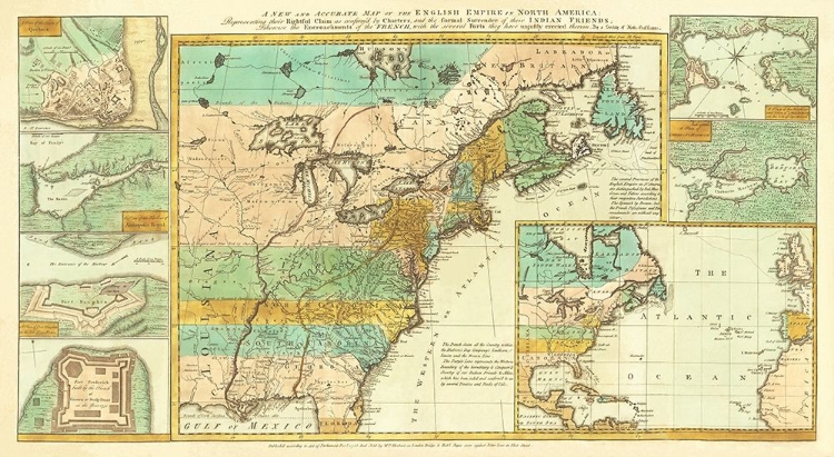 Picture of ENGLISH EMPIRE FRENCH ENCROACHMENTS - HERBERT 1755