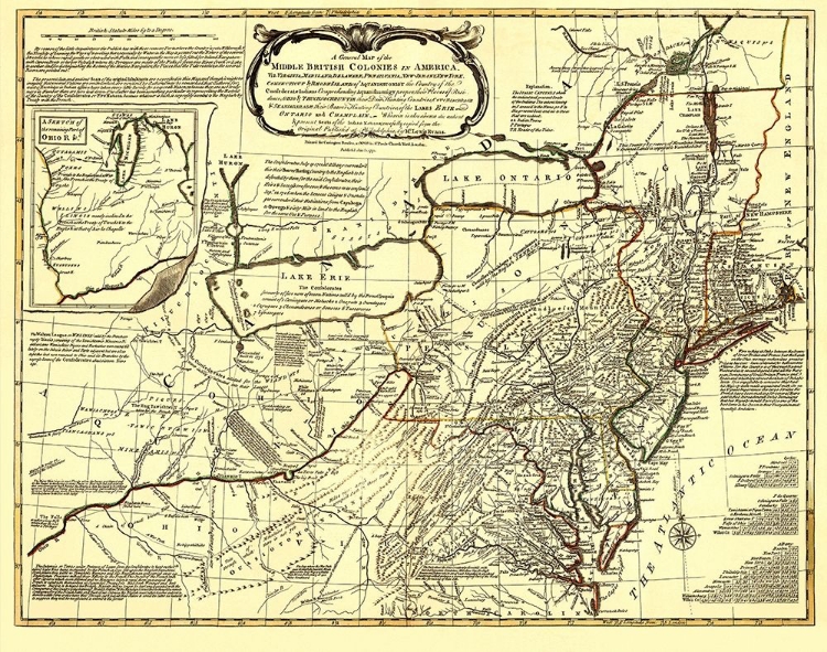 Picture of MIDDLE BRITISH COLONIES IN AMERICA - EVANS 1771