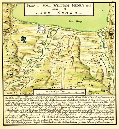 Picture of PLAN OF FORT WILLIAM HENRY AT LAKE GEORGE 1750