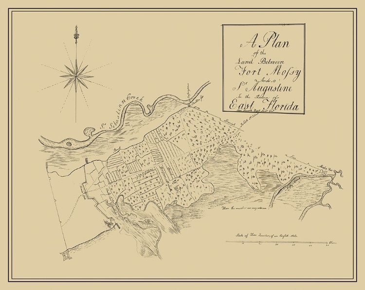 Picture of PLAN FORT MOSSY ST AUGUSTINE FLORIDA - ROWORTH