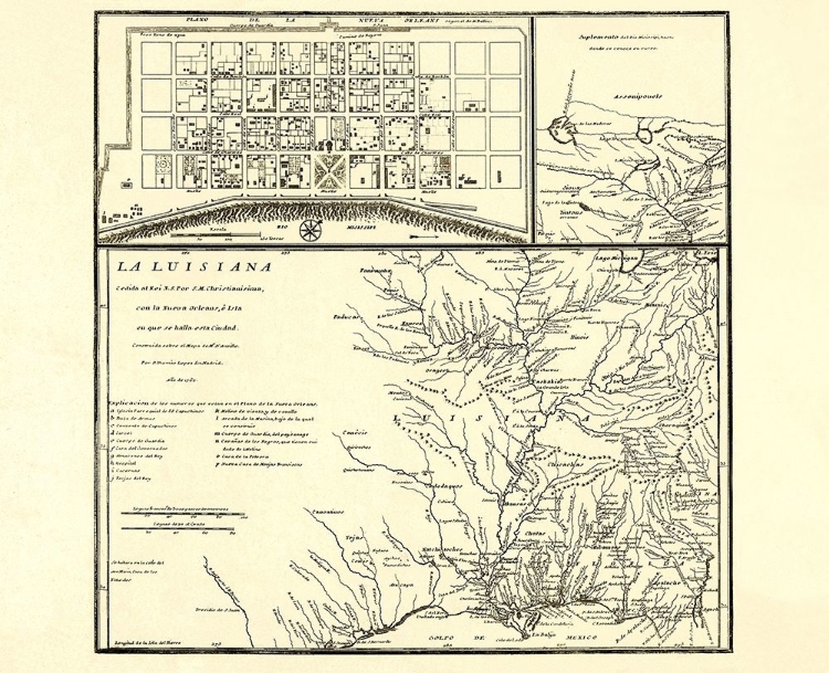 Picture of LOUISIANA WITH NEW ORLEANS - MADRID 1762