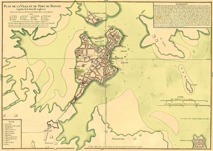 Picture of CITY PLAN PORT OF BOSTON - BELLIN 1735