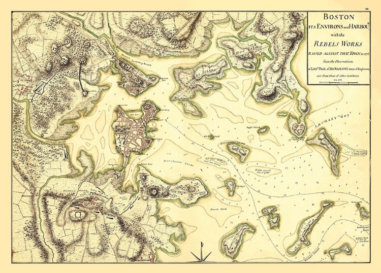 Picture of BOSTON ENVIRONS AND HARBOUR - PAGE 1775