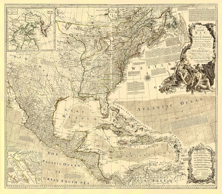 Picture of NORTH AMERICA WITH BRITISH AND SPANISH DOMINIONS