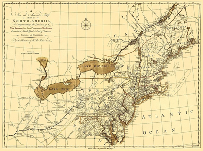 Picture of NORTH AMERICA WITH NEW ENGLAND - GIBSON 1771