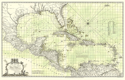 Picture of CHART OF WEST INDIES - SPEER 1774
