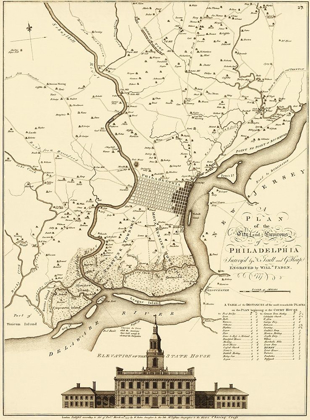 Picture of CITY ENVIRONS OF PHILADELPHIA - FADEN 1777