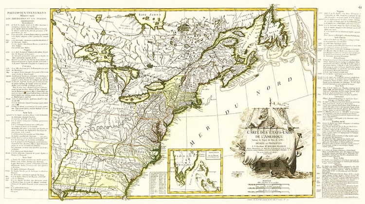 Picture of UNITED STATES OF AMERICA - LATTRE 1784