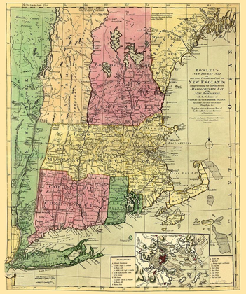Picture of INHABITED PART OF NEW ENGLAND - BOWLES 1780