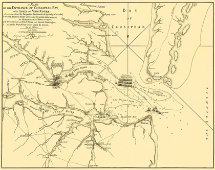Picture of ENTRANCE CHESAPEAK BAY WITH JAMES YORK RIVERS