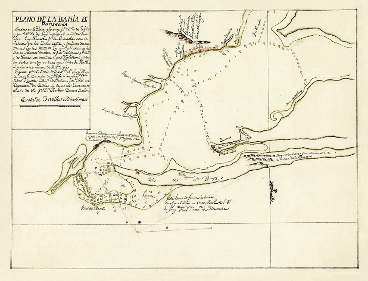 Picture of PENSACOLA BAY FLORIDA - PAREDES 1780