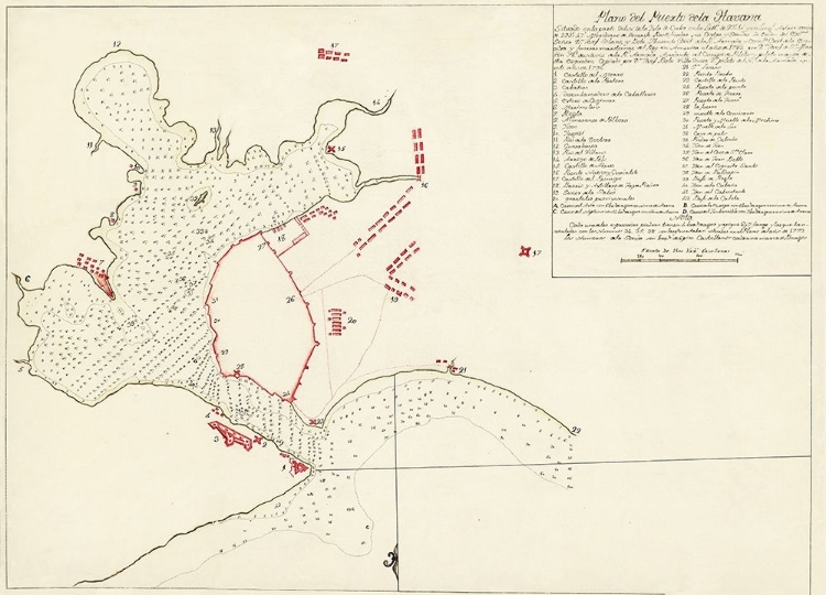 Picture of PORT OF HAVANNA CUBA - 1783