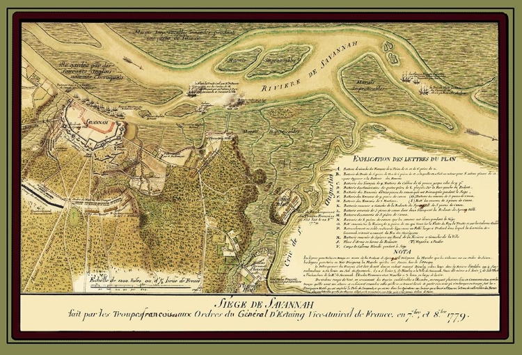 Picture of SAVANNAH GEORGIA SIEGE - OZANNE 1779