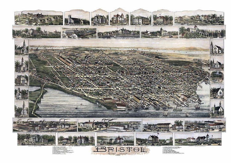 Picture of BRISTOL RHODE ISLAND - BAILEY 1891