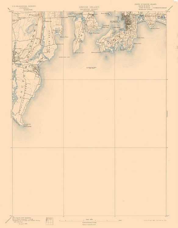 Picture of NEWPORT RHODE ISLAND SHEET - USGS 1894