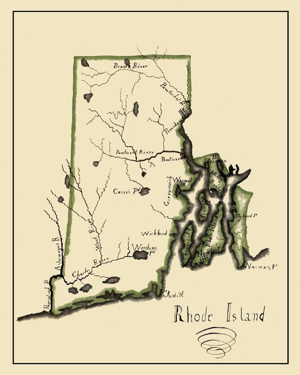 Picture of RHODE ISLAND - HENSHAW 1828