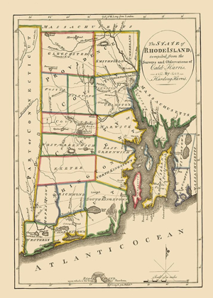 Picture of RHODE ISLAND - CAREY 1814