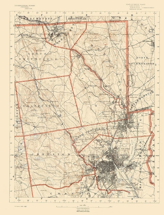 Picture of RHODE ISLAND 1 OF 10 SHEET - USGS 1891