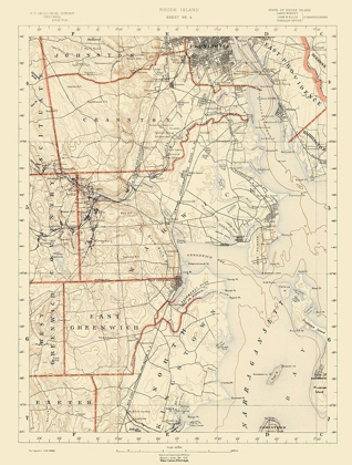 Picture of RHODE ISLAND 4 OF 10 SHEET - USGS 1891
