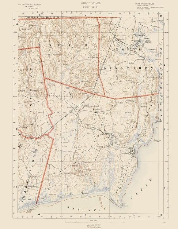 Picture of RHODE ISLAND 8 OF 10 SHEET - USGS 1891