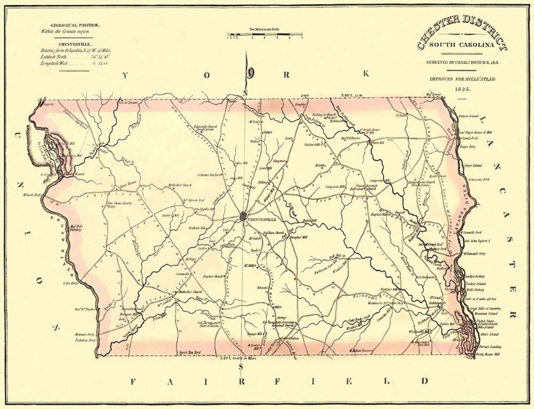 Picture of CHESTER SOUTH CAROLINA LANDOWNER - MILLS 1825