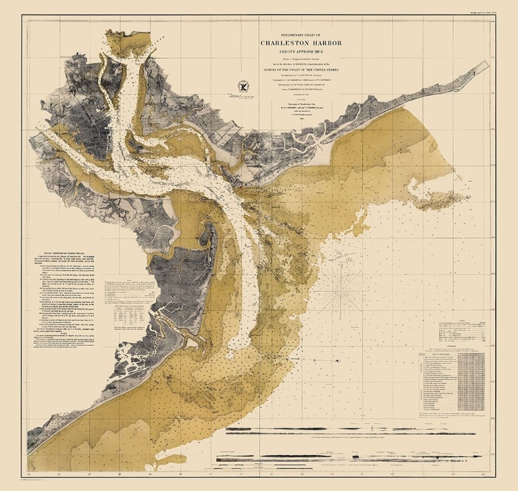 Picture of CHARLESTON HARBOR - RICKETTS 1864