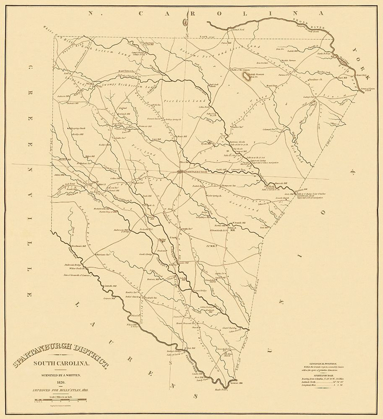 Picture of SPARTANBURGH SOUTH CAROLINA LANDOWNER - MILLS 1825