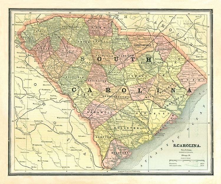 Picture of SOUTH CAROLINA - CRAM 1886