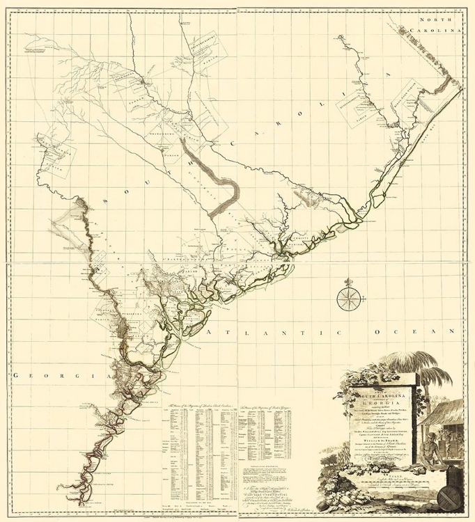 Picture of SOUTH CAROLINA, PART OF GEORGIA - JEFFERYS 1757
