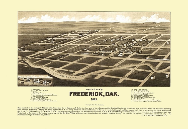 Picture of FREDERICK SOUTH DAKOTA - CAMPAU 1883