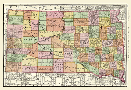 Picture of SOUTH DAKOTA - RAND MCNALLY 1897