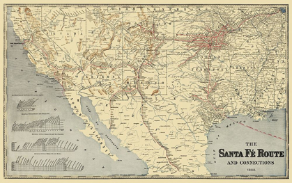 Picture of SANTA FE ROUTE AND CONNECTIONS 1888