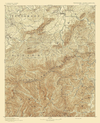 Picture of MT GUYOT TENNESSEE NORTH CAROLINA SHEET