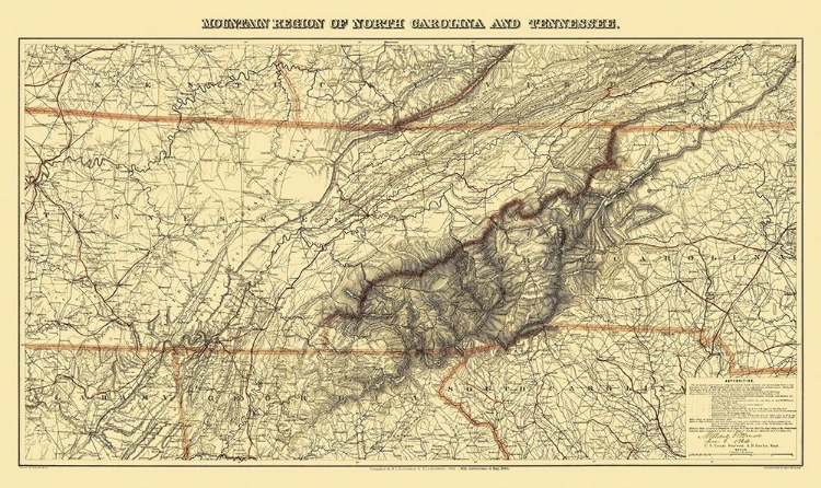 Picture of GREAT SMOKY MOUNTAIN, REGION TENNESSEE - 1864