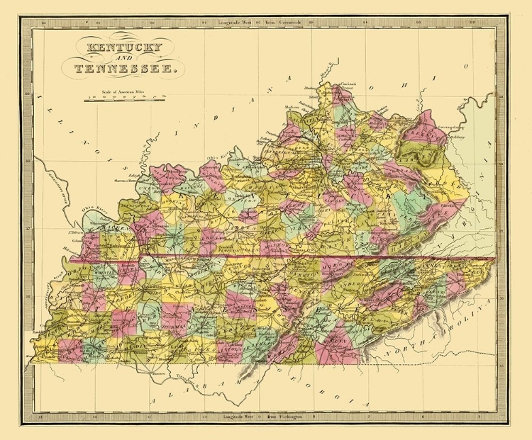 Picture of KENTUCKY, TENNESSEE - BRATTLEBORO 1840