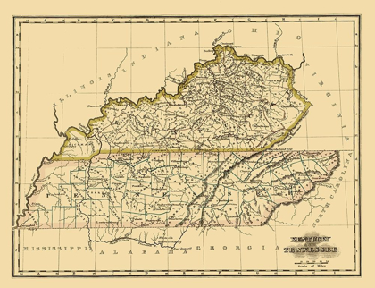 Picture of KENTUCKY, TENNESSEE - MORSE 1823