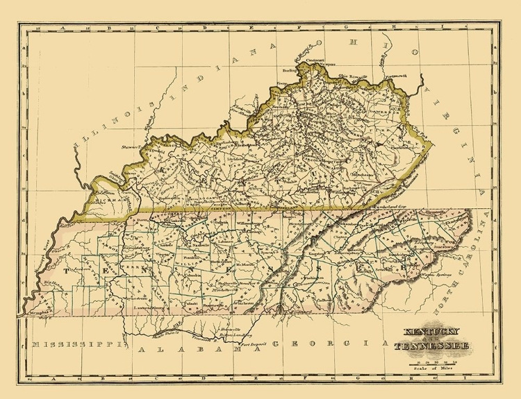 Picture of KENTUCKY, TENNESSEE - MORSE 1823