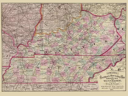 Picture of KENTUCKY AND TENNESSEE RAILROADS AND TOWNSHIPS